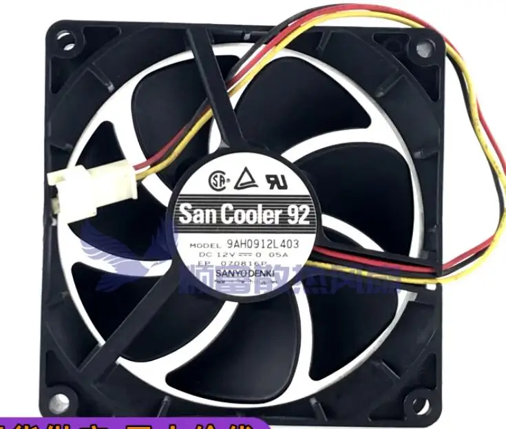 

Sanyo Denki 9AH0912L403 DC 12V 0.05A 90x90x25mm 3-Wire Server Cooling Fan