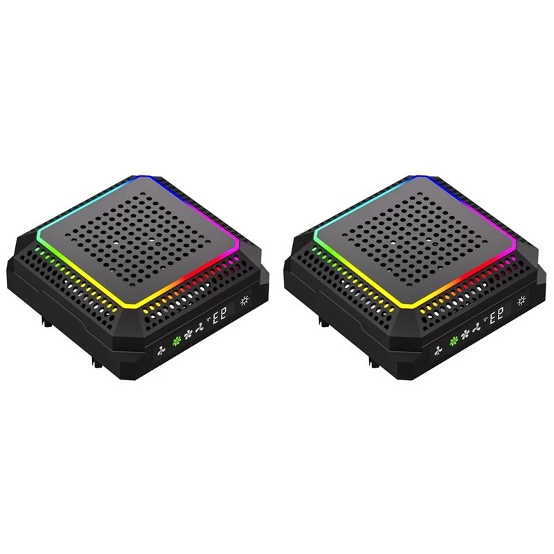 A52T 2X For Xbox Series X Cooling Fan With Automatic Fan Speed Adjustable By Temperature XSX RGB Cooling Low Noise