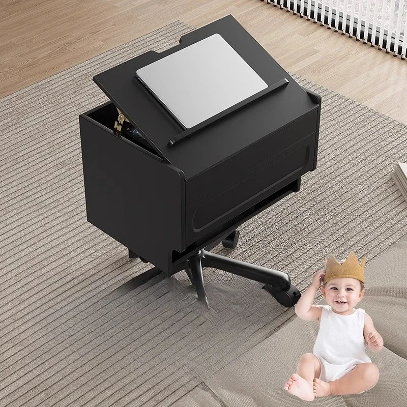 

Living Room Bedroom Multifunctional Rotary Cart Small Table Shelf