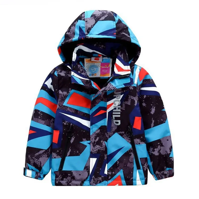 School Kids Track Coats Children Outfit Tops Windbreaker 3-12Yr Baby and Boys Waterproof Fleece Lined Hooded Zip Hiking Jackets