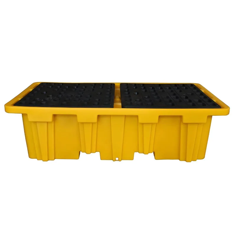 Ton barrel double barrel anti-leakage pallet oil barrel leak pallet can enter forklift anti-overflow pallet