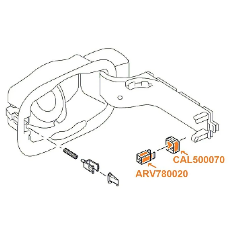 가스 연료 문짝 래치 클립 용수철 수리 키트, 랜드로버 Lr3 Lr4 레인지로버 스포츠 LR 디스커버리 3/4 ARV780020, 1 세트