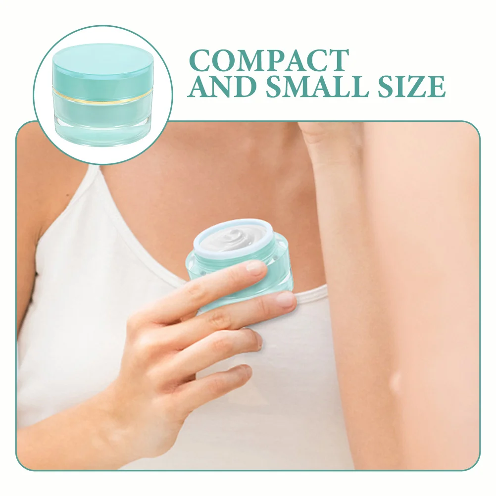 

6pcs Acrylic Cream Jars Empty Containers Portable Travel Size Leak Proof Small Storage Bottles for Cream