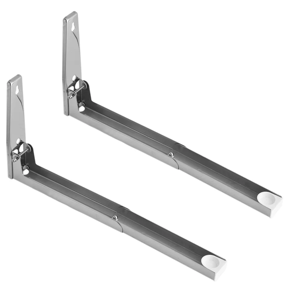 2PCS Universal Stainless Steel Microwave Oven Bracket Adjustable Load 55 Lb Oven Shelf Foldable Shelf Home Use