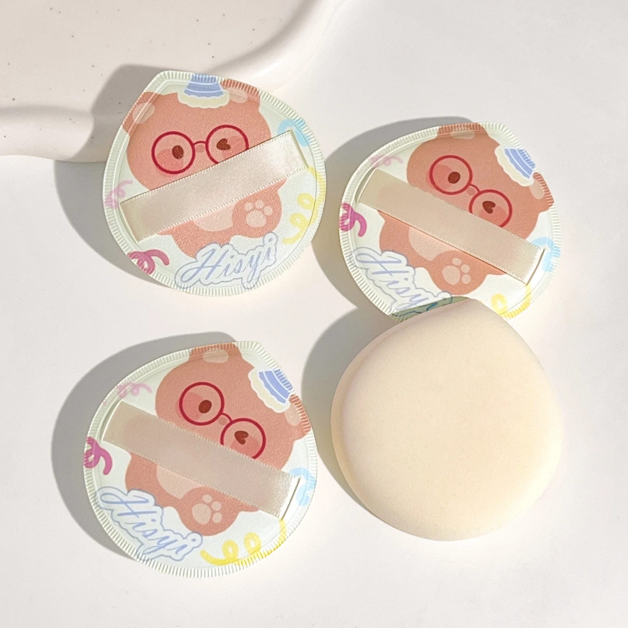 منتفخة مكياج كورية مزدوجة الاستخدام - إسفنجة ناعمة بلون الحلوى، للاستخدام الرطب/الجاف، تدوم طويلاً، مقاومة للزيت، معتمدة، للجنسين، أداة للوجه #1