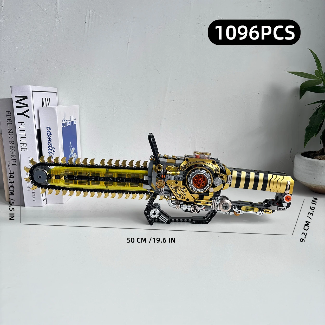 1096pcs NEW Mechanical Chainsaw Building Blocks Set DIY Assembly Model Bricks STEM Educational Desktop Ornament Gift for Kids view 4