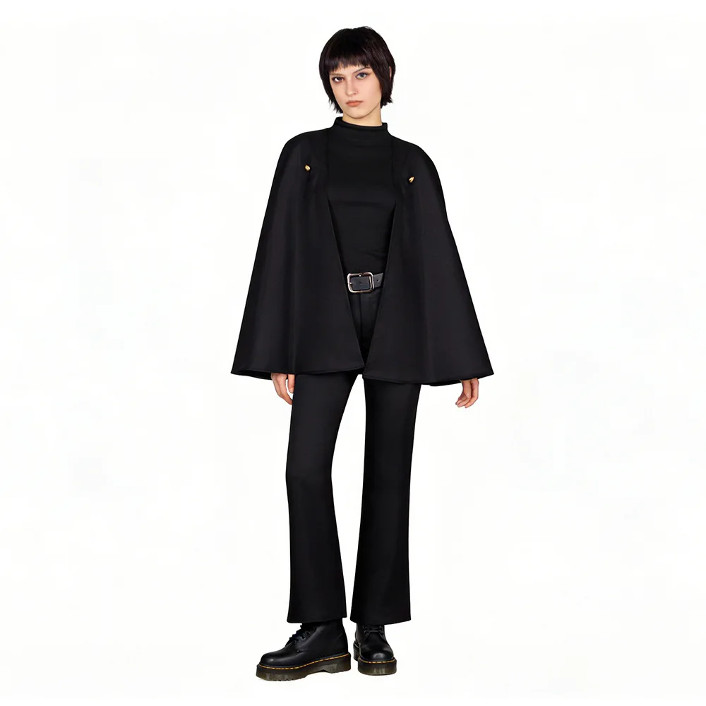 

Anime Jujutsu Kaisen Zenin Maki Cosplay Costume Women Black Cape Top Pants Set Halloween Party Outfit