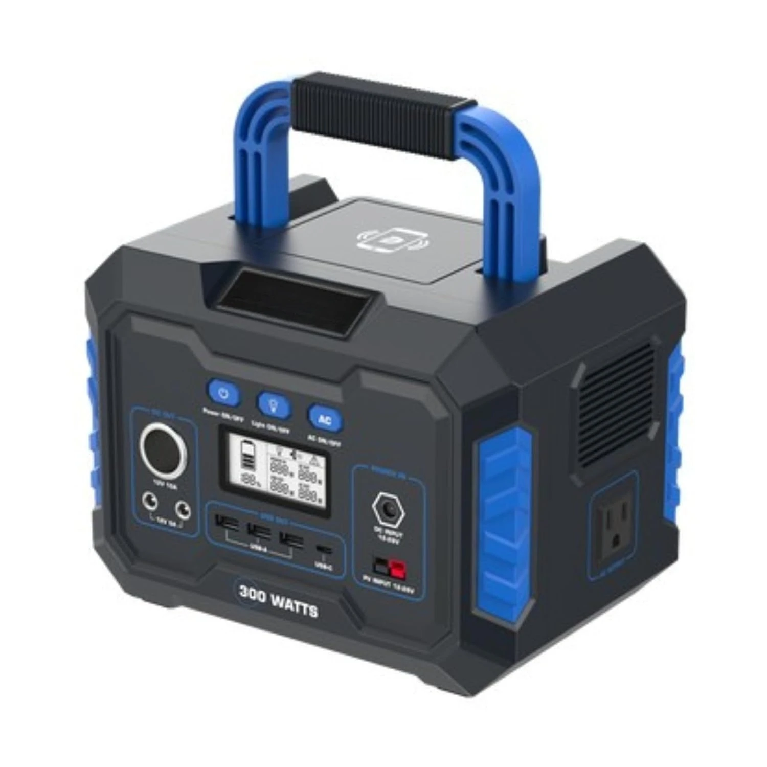 

Портативная электростанция 300 Вт (600 Вт пиковая мощность) 288,6 Вт·ч - Солнечный генератор (солнечная панель опционально), для резервного питания дома, на заказ