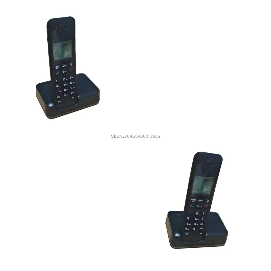 Shock Resistant Cordless Telephone ABS Material Construction Clear Call Quality EU Plug Home Office Essential