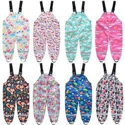 2-8 Years Kids Waterproof Overalls Cute Cartoon Spring And Autumn Girls Pants New Fashion Boys Jumpsuit Romper Children Clothing