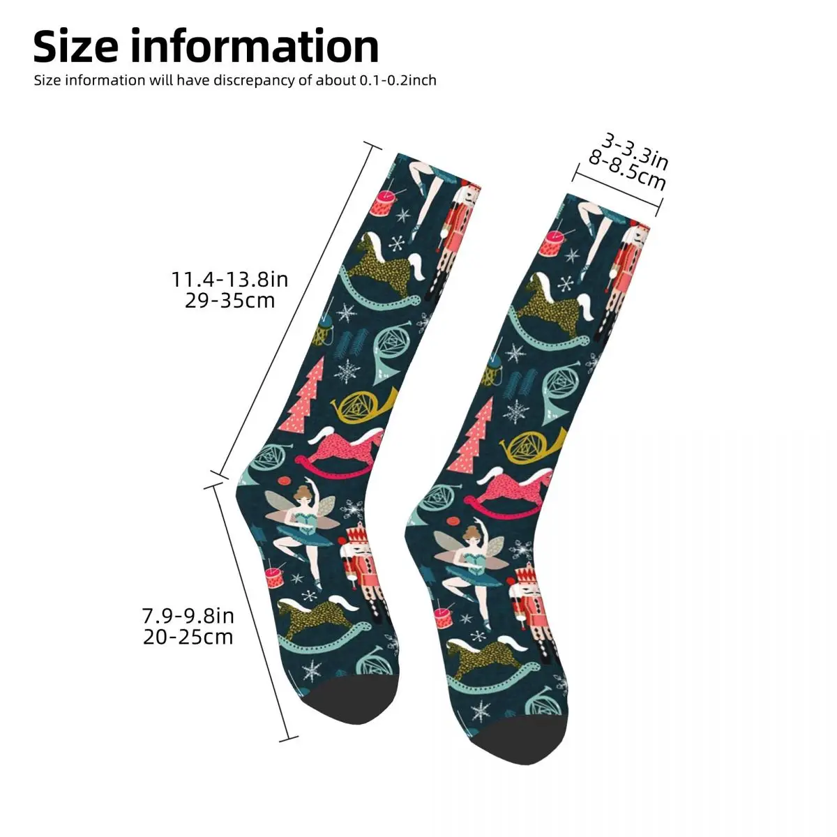 Nutcracker Ballet By Andrea Lauren Socks Harajuku High Quality Stockings All Season Long Socks Accessories for Unisex Gifts