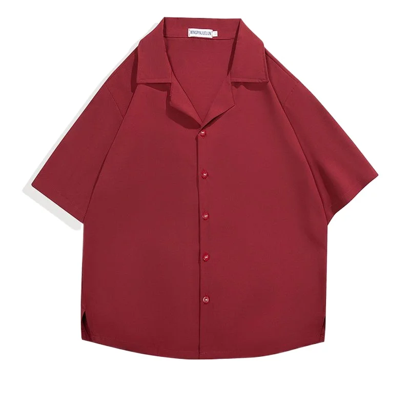 Men's Summer Top Shirt Short Sleeve Pocket Large Size Retro Simple Comfortable Loose Casual Fashion Soft Niche Versatile Skinny