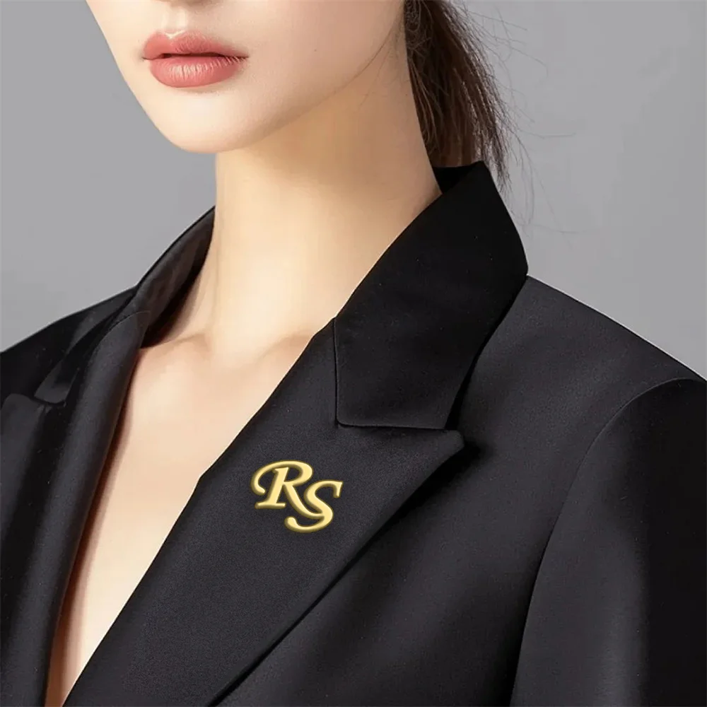 My Shape Benutzer definierte Initialen Brosche für Herren anzug für lässigen Pullover Mantel personal isierte Buchstaben Stifte Abzeichen Typenschild Brosche Schmuck – Detail 16