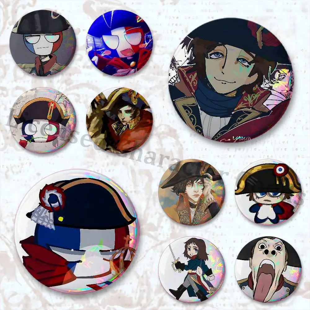 N-Napoleon HD Print Badges Pretty Round Display Brooches IP merchandise 32mm 58mm 75mm 44mm 25mm