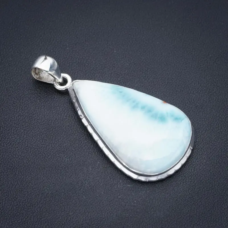 StarGems® Natural Larimar Handmade 925 Sterling Silver Pendant 2