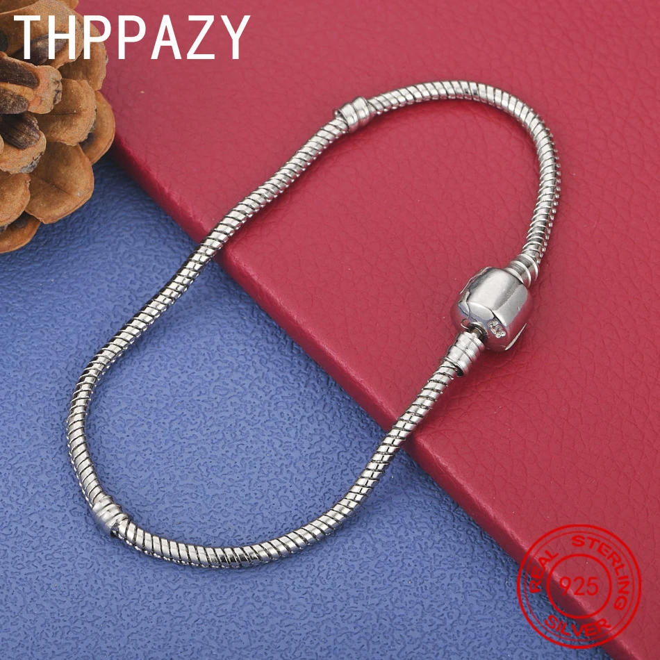 

THPPAZY 925 Sterling Silver Minimalist Geometric Chain Bracelet Lady Banquet Party Anniversary Fashion Jewelry 8 Inch Hand Chain
