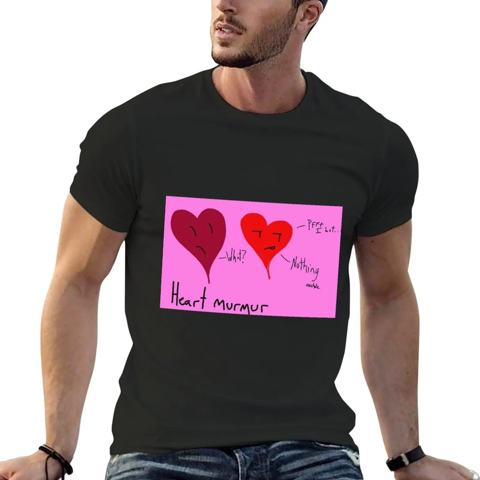 Heart Murmur T-Shirt baggy shirts quick drying shirts graphic T-shirts for men cotton