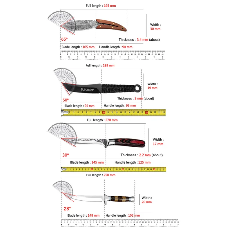 Stainless Steel Chef Knife Professional Boning Cleaver Wood Handle Kitchen Knife Meat Fish Filleting Slicing Fruit Cooking Tools