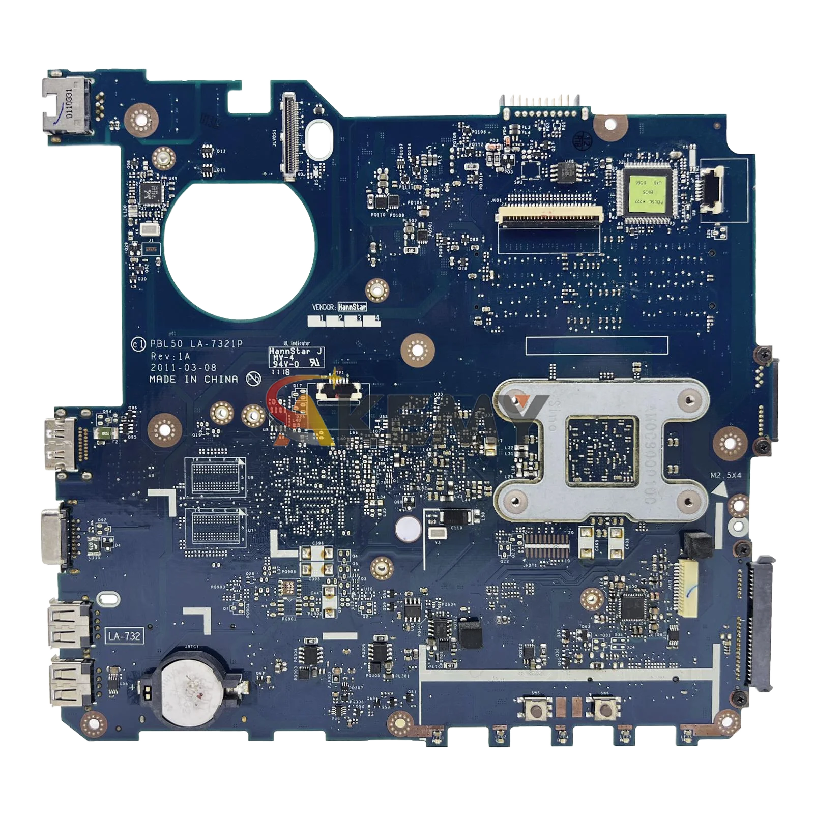 LA-7321P Laptop Motherboard Für ASUS X43B K43U X43U K43U K43B Notebook Mainboard Mit CPU 100% tests OK schnelle versand stk