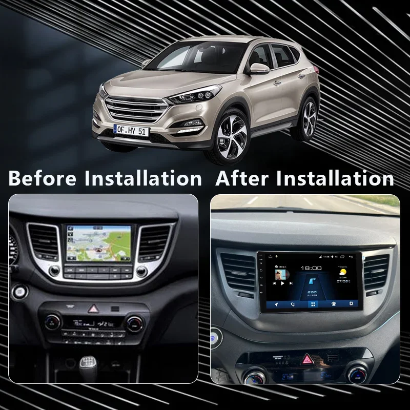 MAMSM Android 12 Car Radio For Hyundai IX35 Tucson 3 2015 - 2018 LHD Multimedia Video Player Navigation GPS 4G Carplay Autoradio