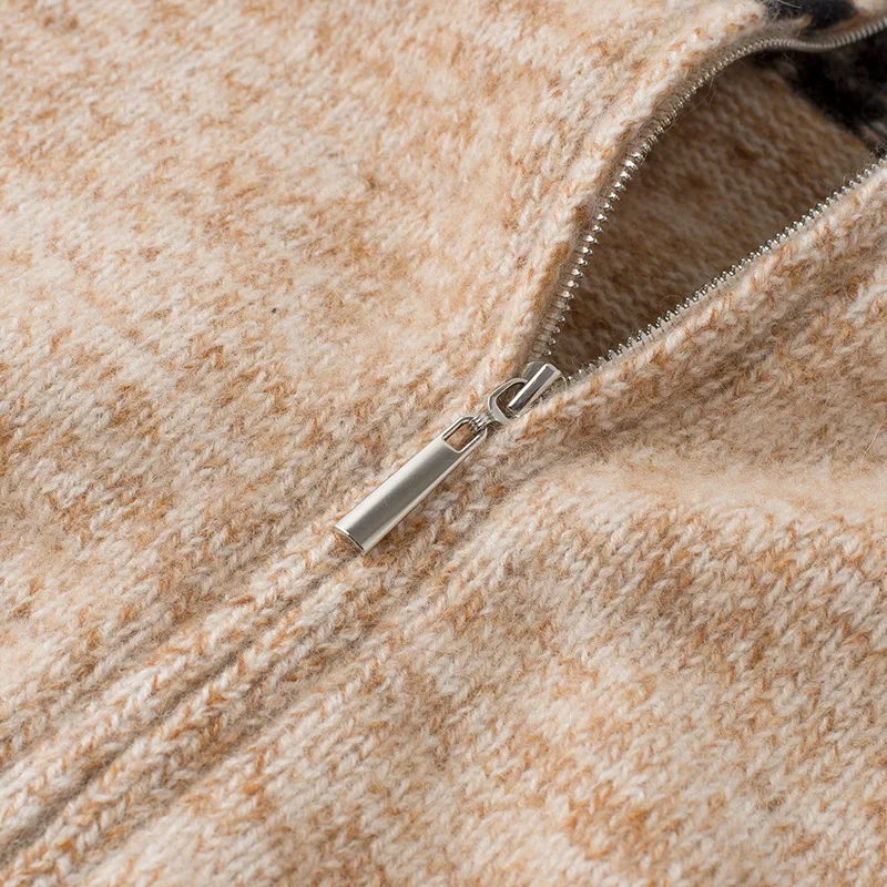 New 100% Cashmere Autumn Winter Men's Sweater Cashmere Sweater Collar Turn-down Collar Cardigan