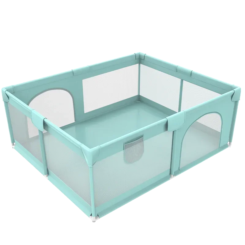 IMBABY-Grand Parc pour Bébé, Aire de Jeux, Gris, Clôture d'Activité, Piscine à Balles, Salle de Jeux de Sécurité pour Enfants, 150x180