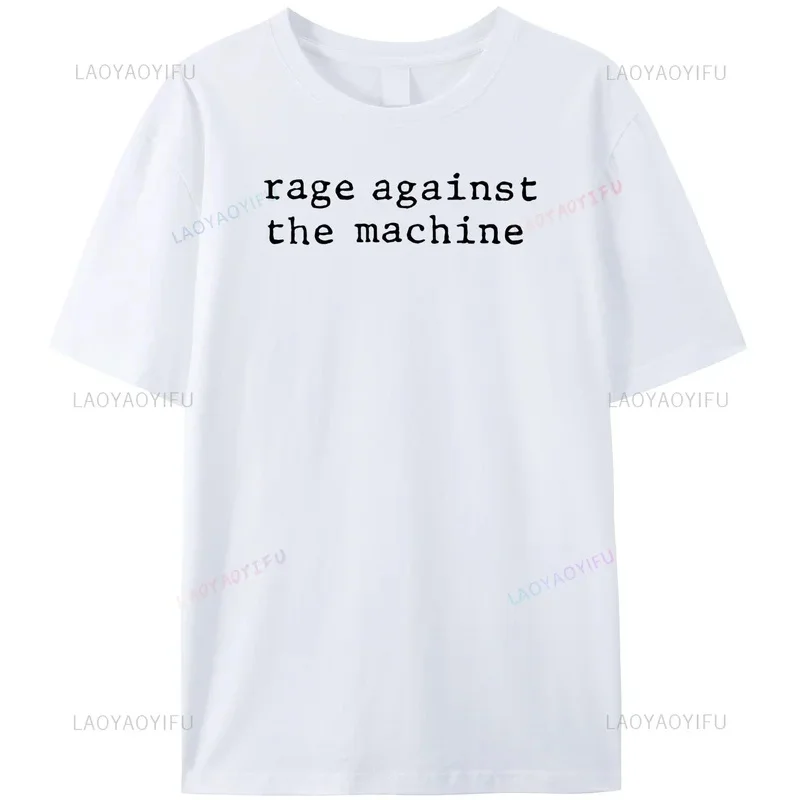 Rage Against The Machine Letters T-shirts RATM Rap Metal Rock Lovers Hispter Streetwear Premium Summer O-neck Hipster Tshirt