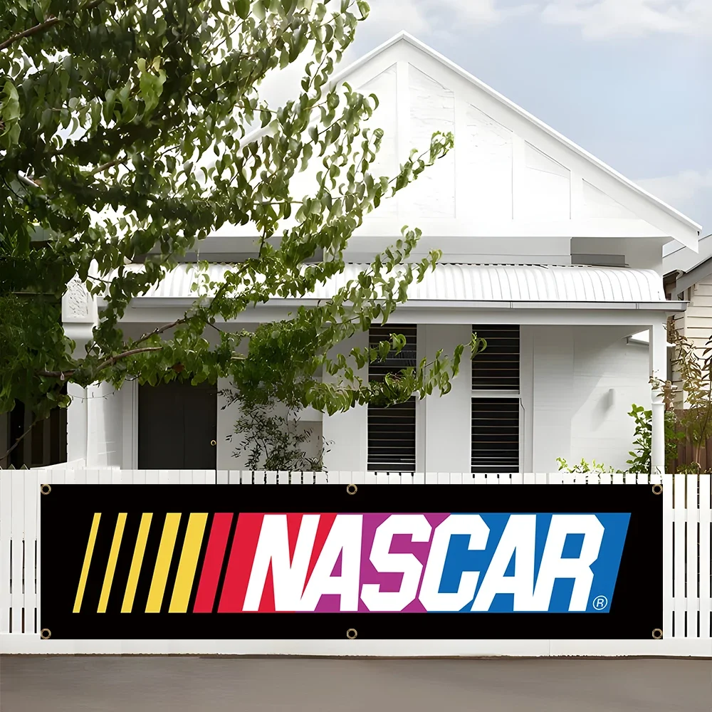 60x240cm Auto Parts-Nascar Tires Banner Flag Polyester Printed Garage or Outdoor Decoration Tapestry