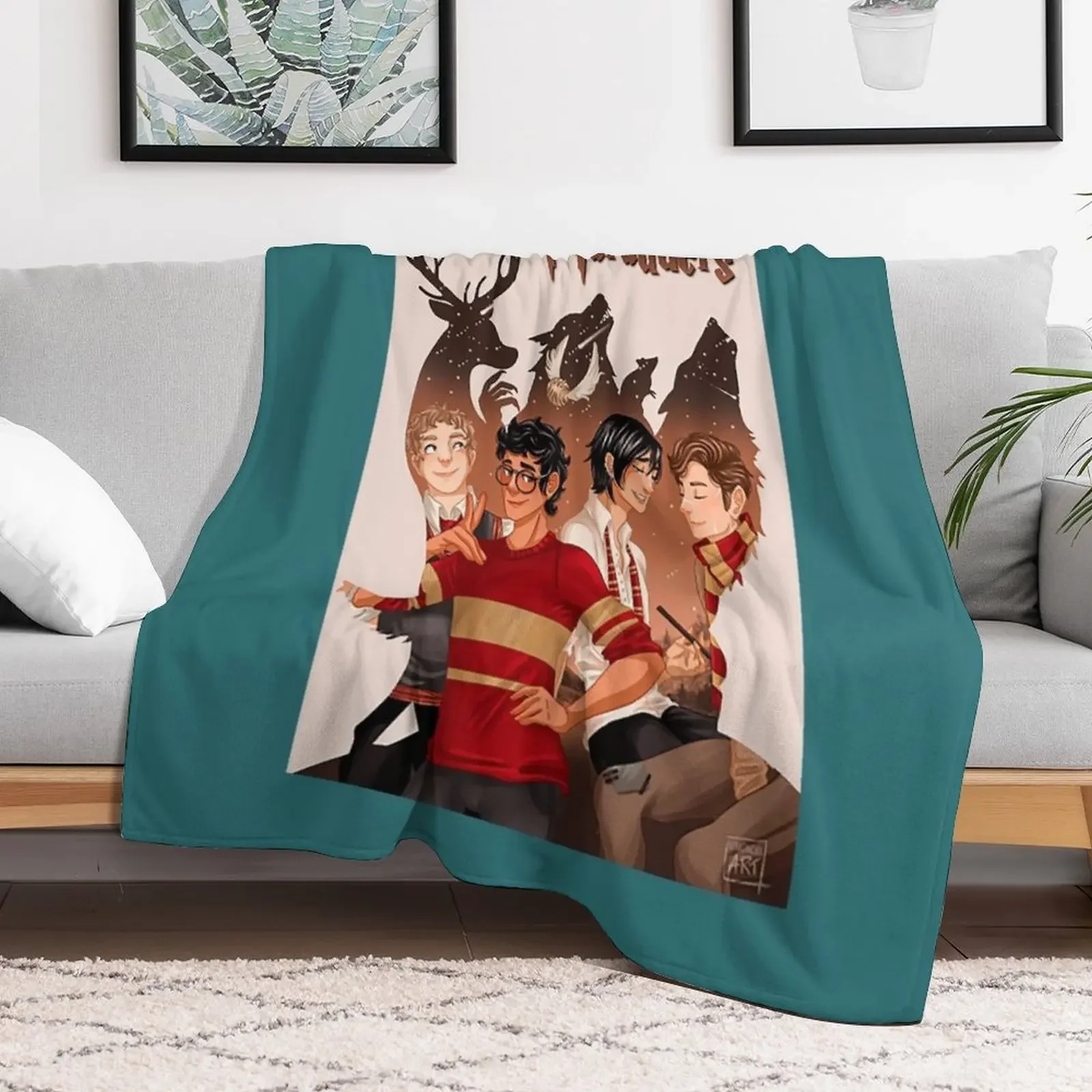 Marauders Throw Blanket Soft Solid Color Blanket for Couch Bed