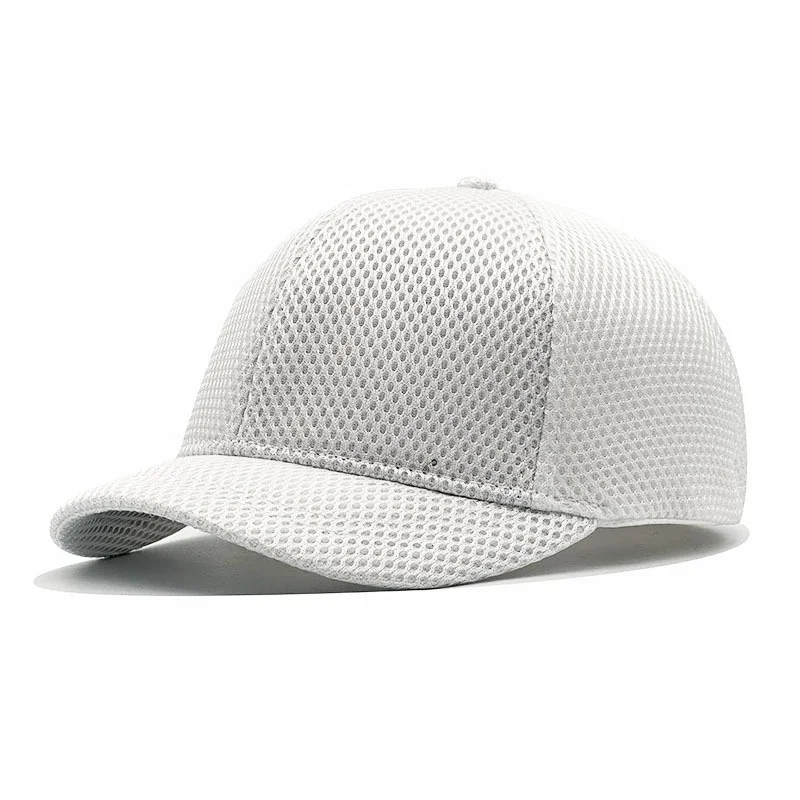 Men's Large-Circumference Fully Enclosed Outdoor Summer Mesh Short-Brimmed Baseball Cap with Breathable Back Closure