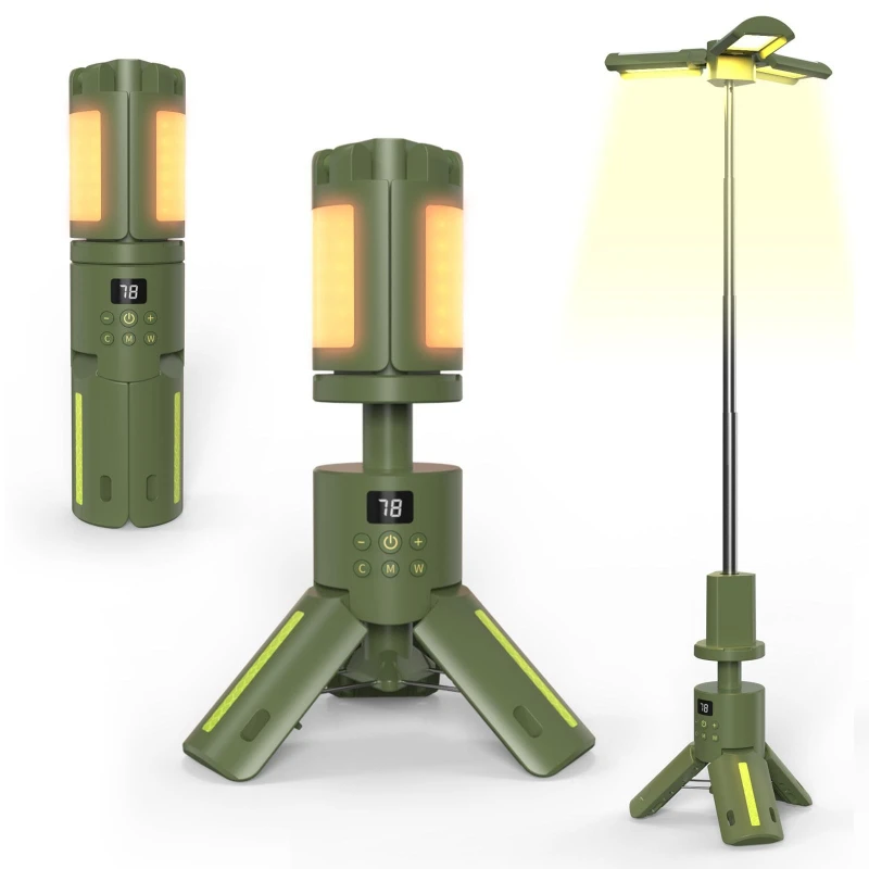 Outdoor campground night light portable emergency lighting tent light long battery life retractable camping ambient light