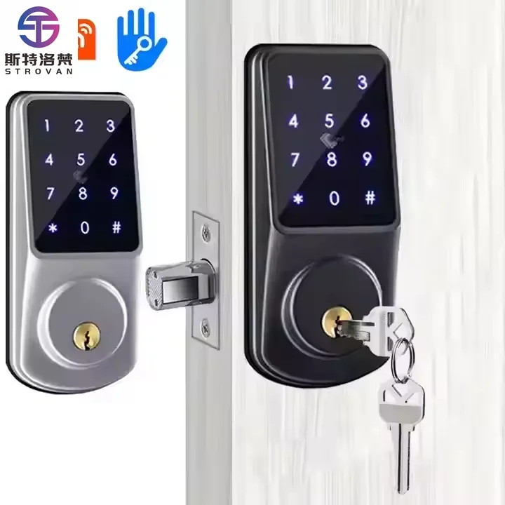

ZXHK Tuya Wifi Fingerprint Touchpad Electronic Keyless Entry Locks Remote Control Deadbolt Smart Lock for Front Door Outdoor
