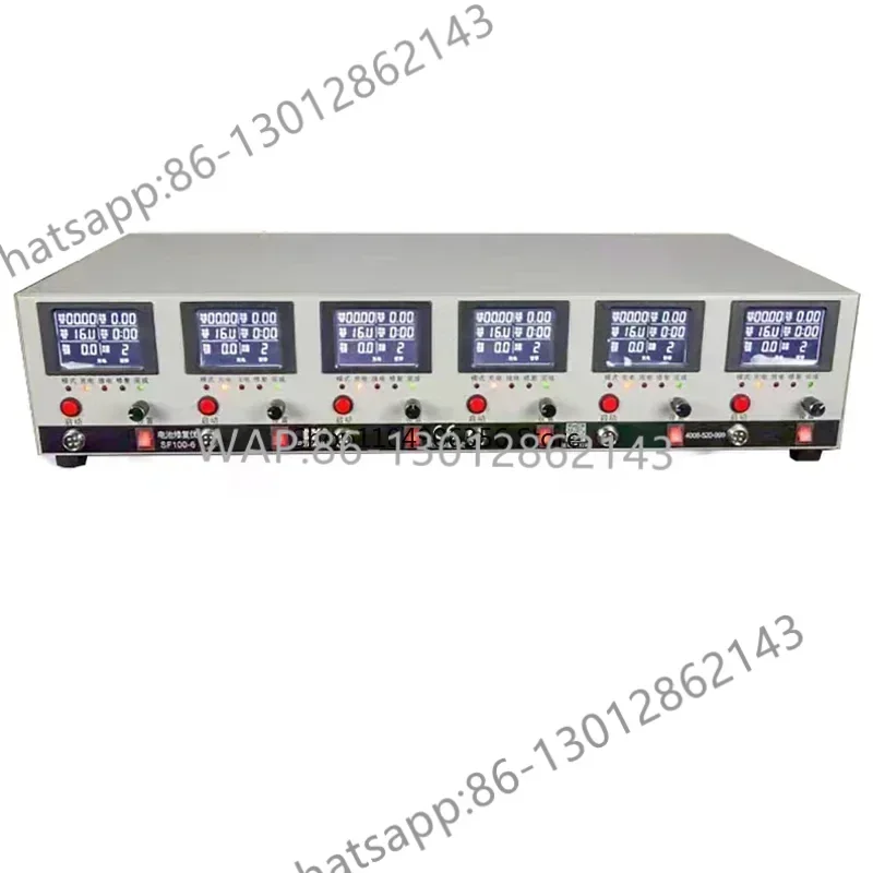 

Tester, Lithium Ni-MH Lead-Battery Capacity/Repair 6 Channels Charge And Discharge Integrated SF100-6