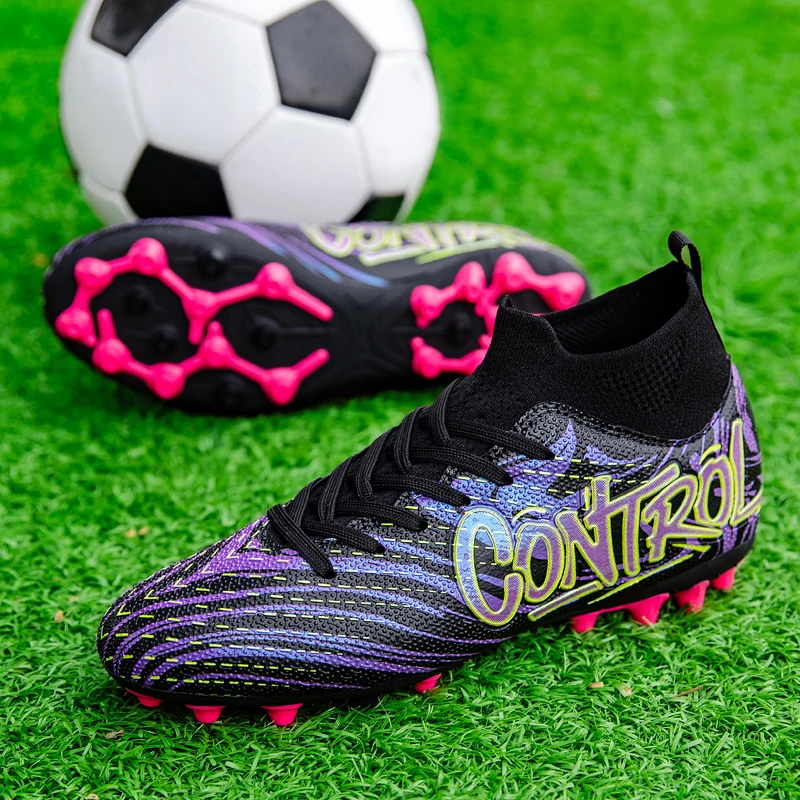 

New Men Soccer Shoes Sneakers Original Football Boots Training Long Spikes Drop Shipping Futsal Cleats Match Ultralight Indoor