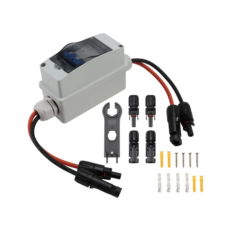 [NEWA76K!】 PV DC Circuit Breaker Box IP65 Waterproof 32A DC 500V With Connector Solar Panel Disconnect Switch