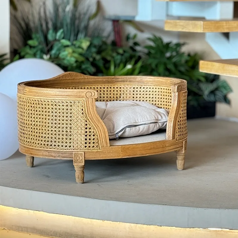 Sofa Cushion Mushroom Cat Nest Four Seasons Universal Bed Solid Wood Pet Retro