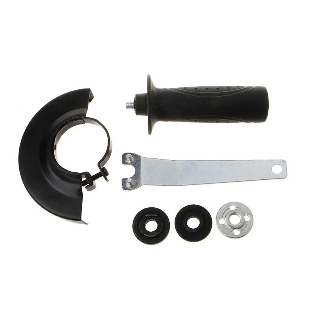 

Набор деталей угловой шлифовальной машины, металл, пластик, черный, серебристый, запасные части, внешние стопорные гайки, ключ с внутренней фланцевой ручкой