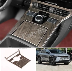 LHD For Toyota BZ4X EA10 2022 2023 ABS Carbon Fiber Car Center Console Gear Shift Panel Cover Trim Sticker Interior Accessories