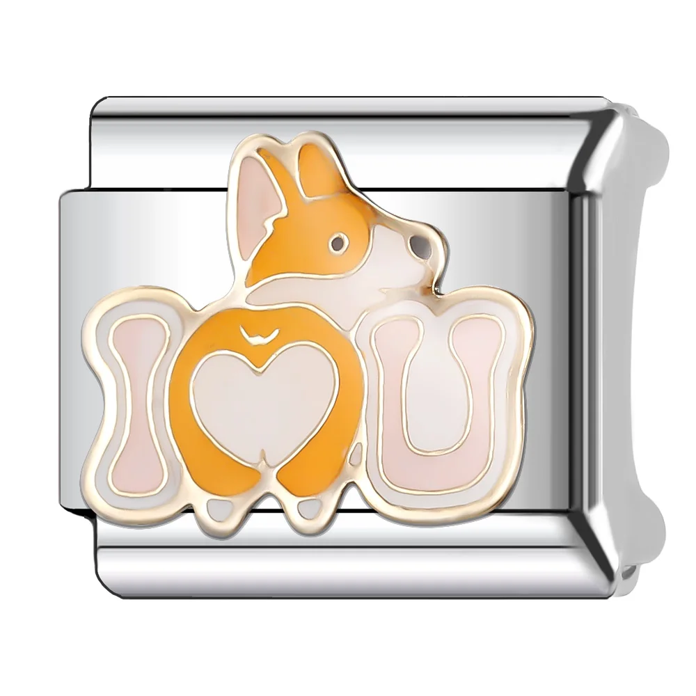 Trusta 2026 New Cute  Delicate Animal Italian Bracelet Charms 9mm Bracelet Removable Stainless Steel for Women DIY Jewelry N614