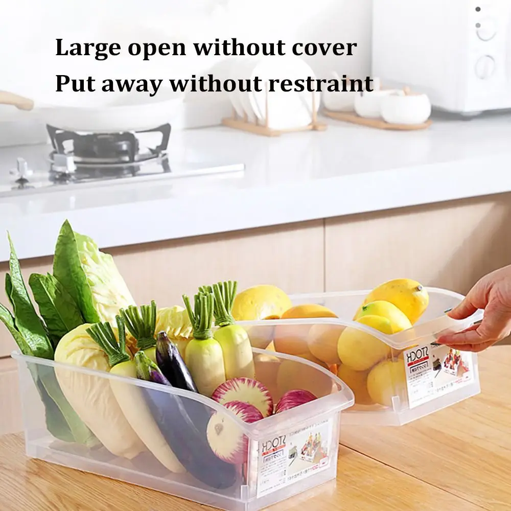 Trendy Large-capacity Storage Box Household Space Saving Refrigerator Organizer Bins Rectangular Kitchen Dispenser Kitchen