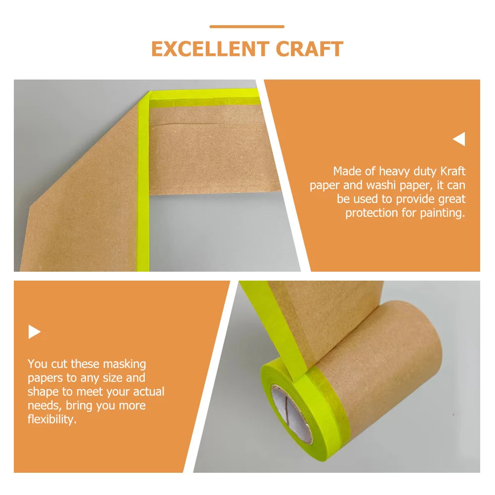 Rollo de papel Kraft para pintura de suelo, protección de muebles automotrices, rollo de papel artesanal, 2 uds., 11 metros