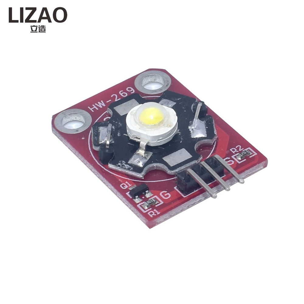 LIZAO 3W High-Power LED Module, Multi-Color (White/Red/Yellow/Blue/Green/Purple) Light Board for Arduino and Lighting Projects
