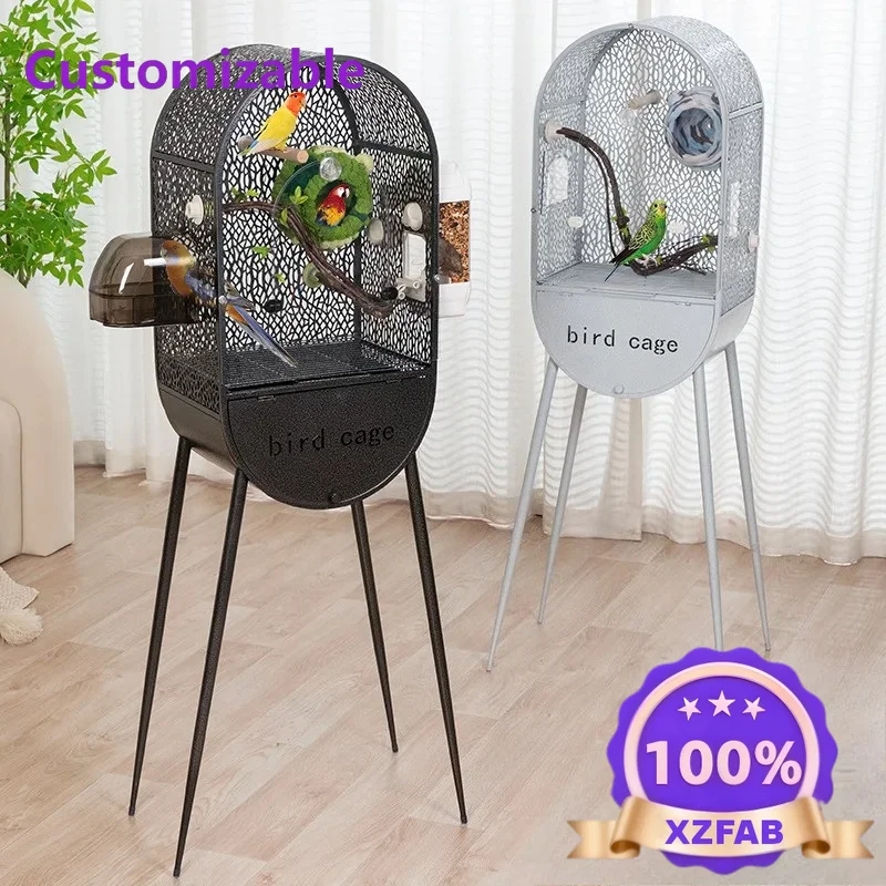 Factory Direct 2026 Bird cage, budgie landscape, bird cage, Xuanfeng peony, Wenniao, embroidered eye, large villa bird