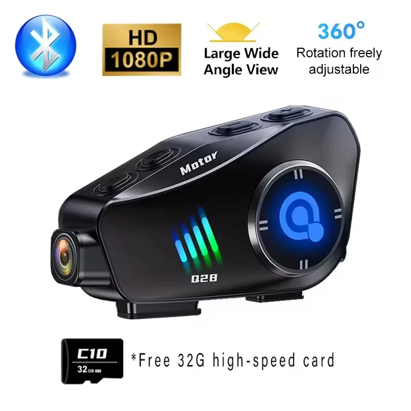 

Motorcycle Helmet Wireless headset with camera Bluetooth Headset Wireless Camera Super Wide-Angle Lens WiFi Video Recorder