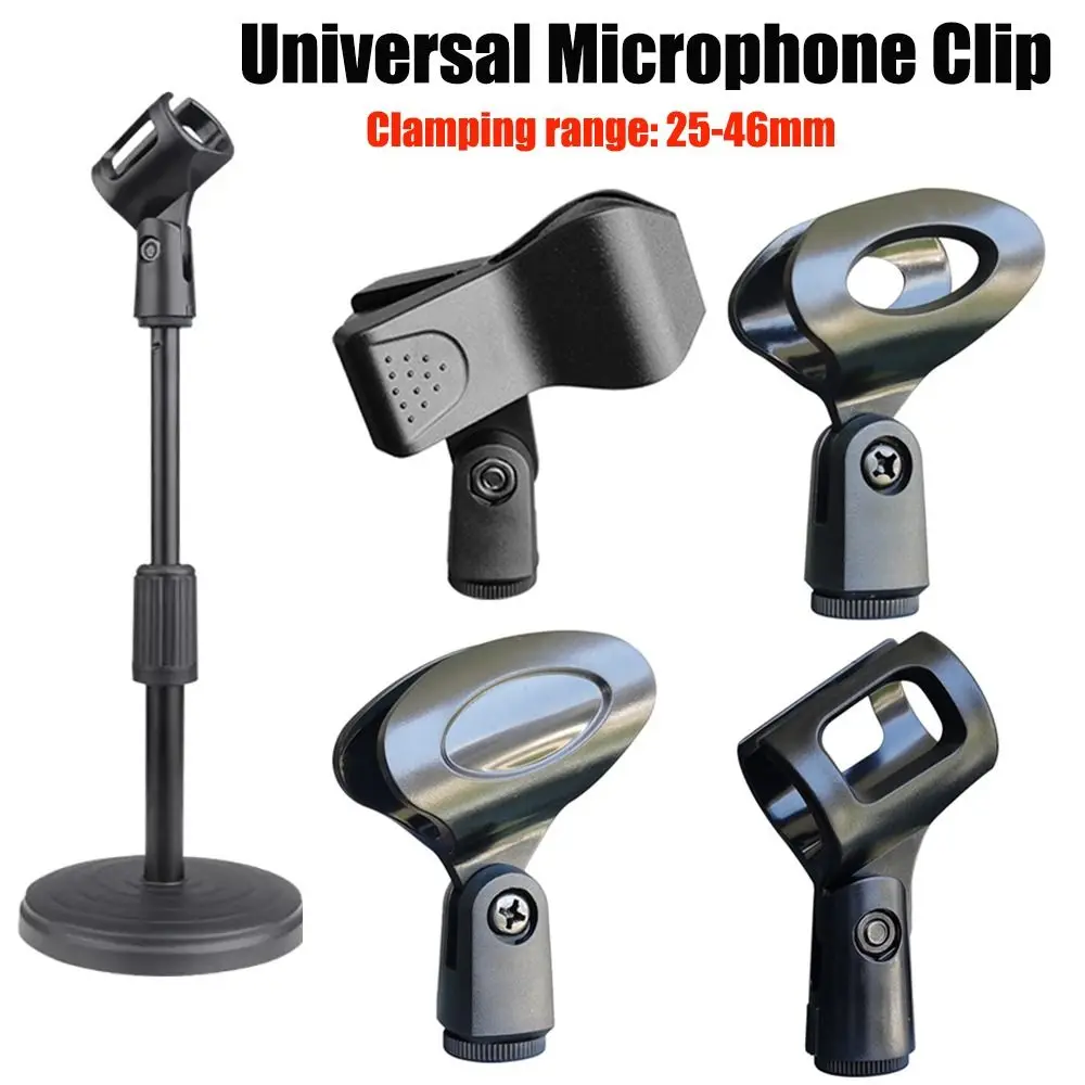 Novo clipe de microfone universal portátil durável suporte de montagem de microfone rotativo clipe de microfone sem fio/com fio