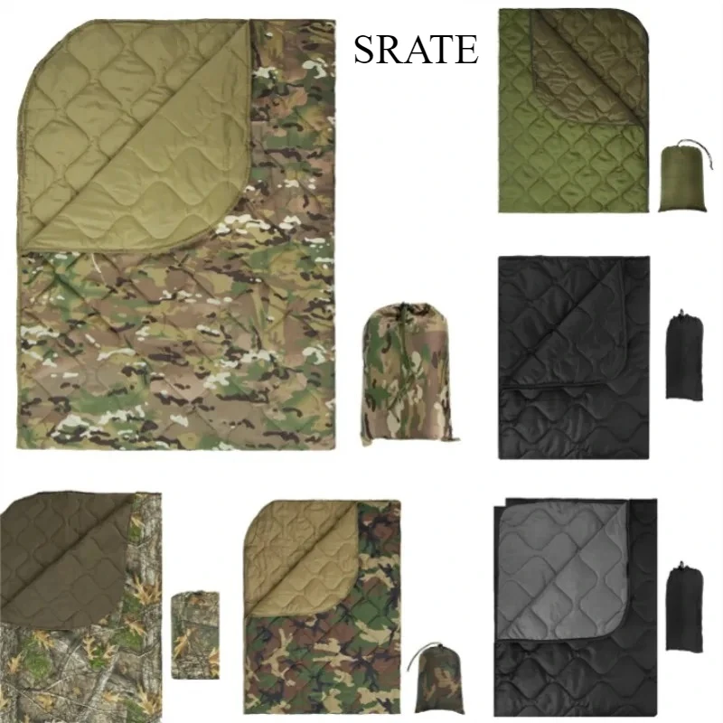 

Camo Ultralight Camping Quilt Travel Outdoor Camouflage Blanket Portable Warm Sleeping Bag Pad Poncho Hunting Tactical Gear