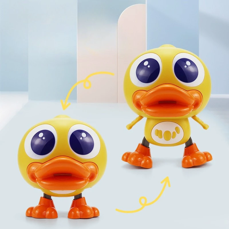 Brinquedo de pato transformador de dança elétrica infantil para bebês-treinamento de levantamento de cabeça, brinquedo interativo de aprendizagem de engatinhar de canto