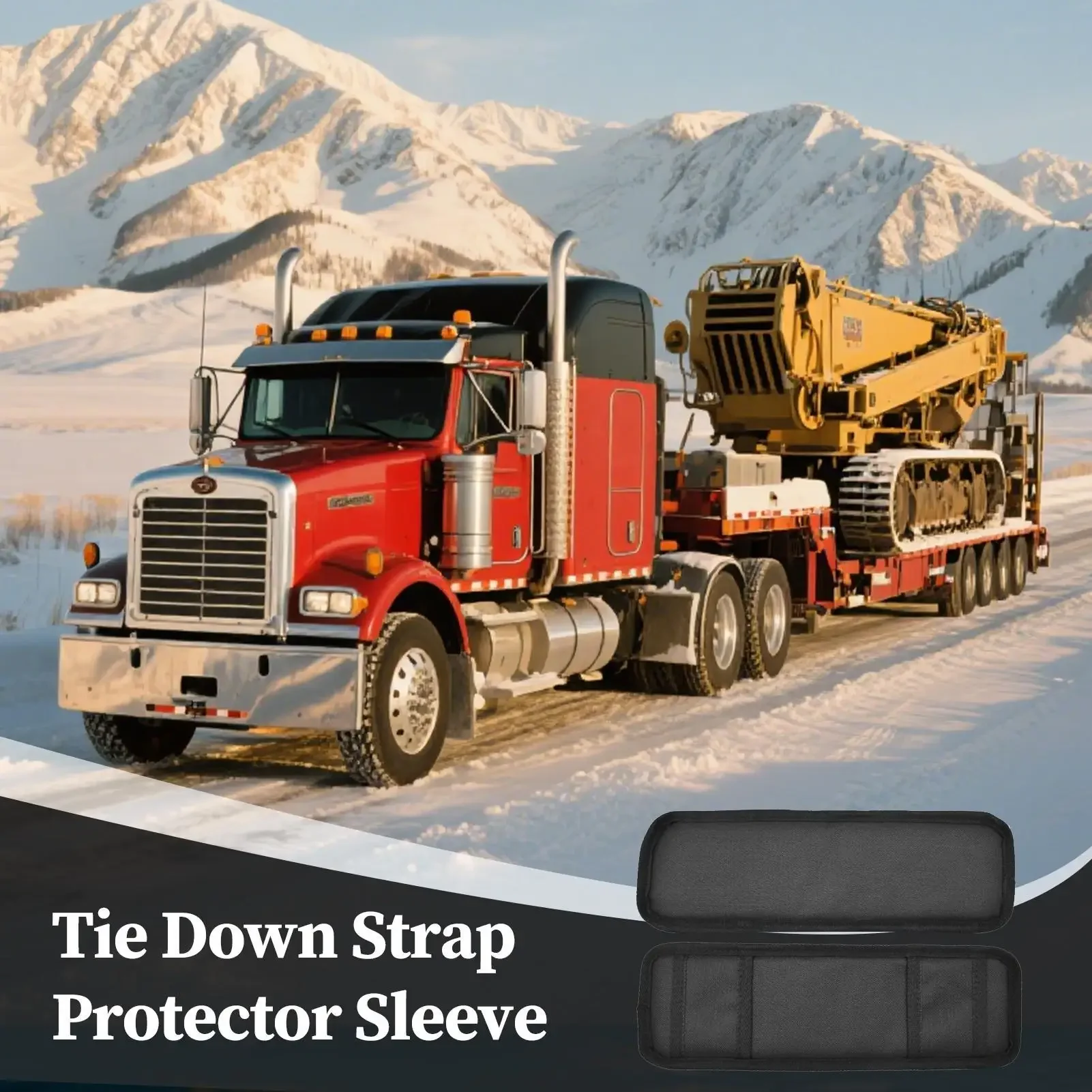 2 Pieces Ratchet Strap Protector Sleeve Boat Trailer Strap Protector Guard Adjustable Pad for Pool Marine Transport Deck Car Rv