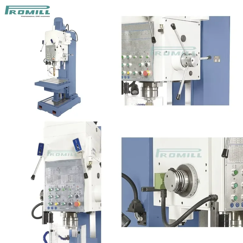 HCY Z5163B Square Column Vertical Drilling Machine 63mm Max Drill MT5 Spindle 40-570rpm 5.5KW