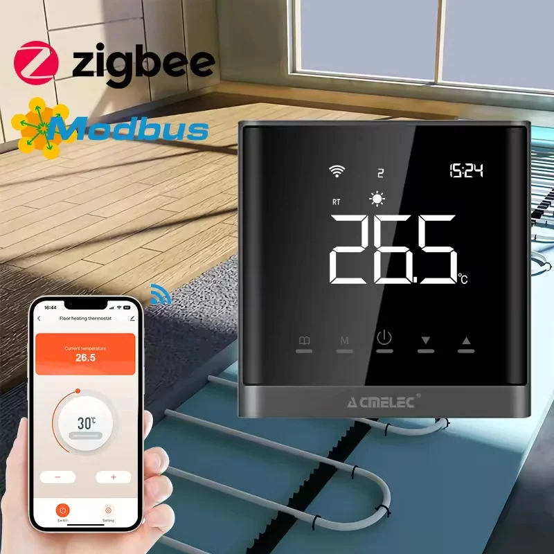 Wi-fi Zigbee 3.0 Water Floor Heating Thermostat for 16A Electric 3A Water Heating Gas Water Boiler Work with Alexa Yandex